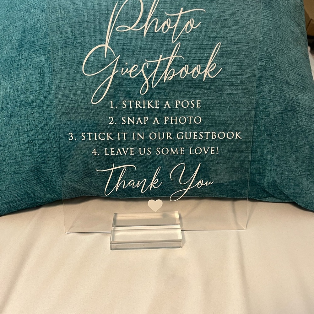 Clear Acrylic Photo Guestbook Sign